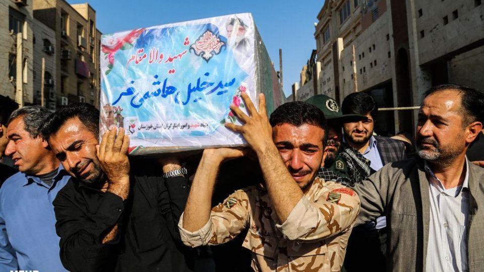 تصاویر تشییع شهدای حادثه تروریستی اهواز