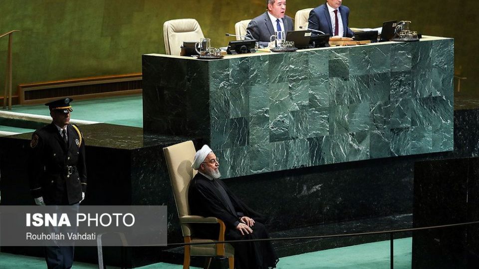  تصاویر سخنرانی روحانی در هفتاد و سومین مجمع عمومی سازمان ملل 