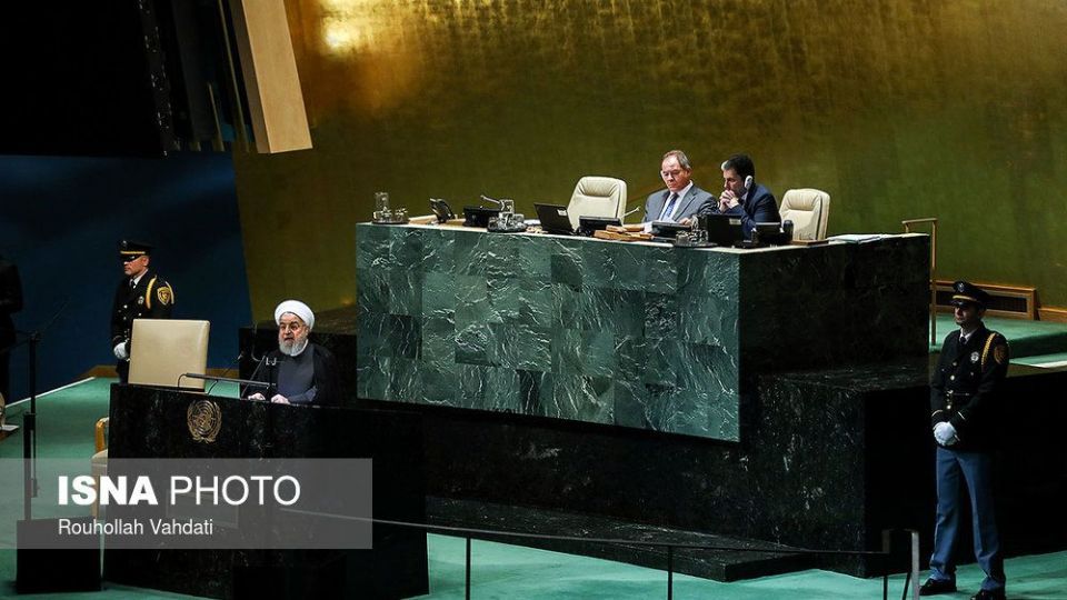  تصاویر سخنرانی روحانی در هفتاد و سومین مجمع عمومی سازمان ملل 
