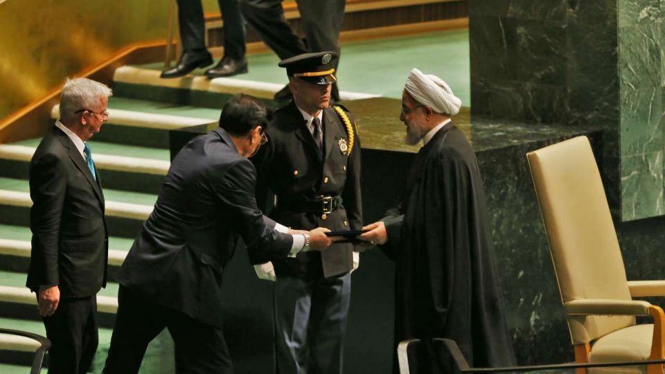  تصاویر سخنرانی روحانی در هفتاد و سومین مجمع عمومی سازمان ملل 