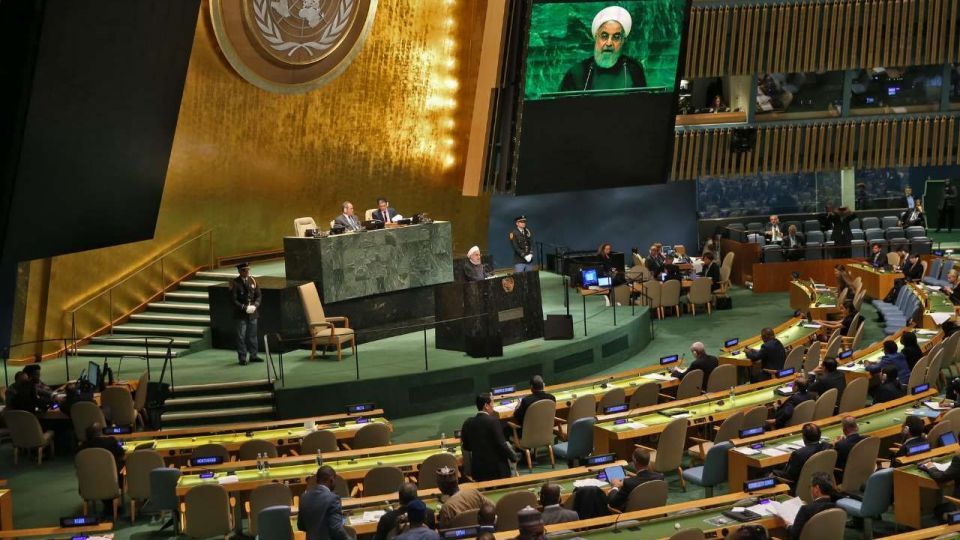  تصاویر سخنرانی روحانی در هفتاد و سومین مجمع عمومی سازمان ملل 