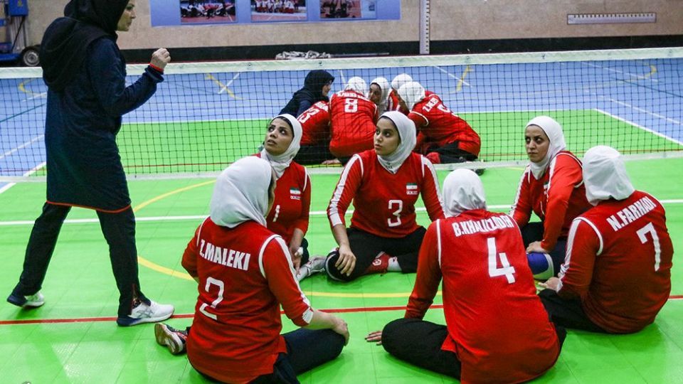 تمرین تیم ملی والیبال نشسته بانوان