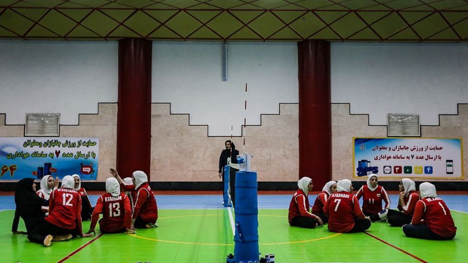 تمرین تیم ملی والیبال نشسته بانوان