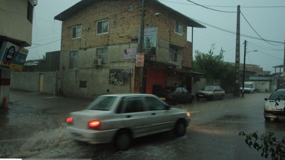 بارش شدید باران در مازندران 