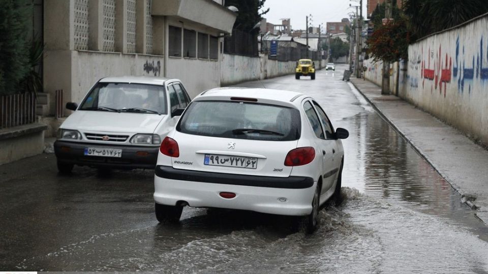 بارش شدید باران در مازندران 