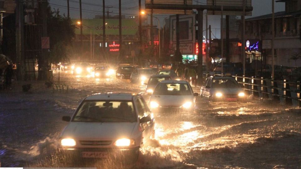 بارش شدید باران در مازندران 