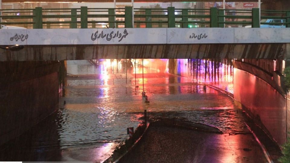 بارش شدید باران در مازندران 