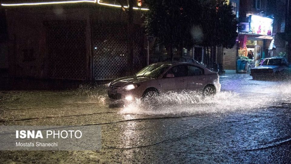 بارش شدید باران در مازندران 