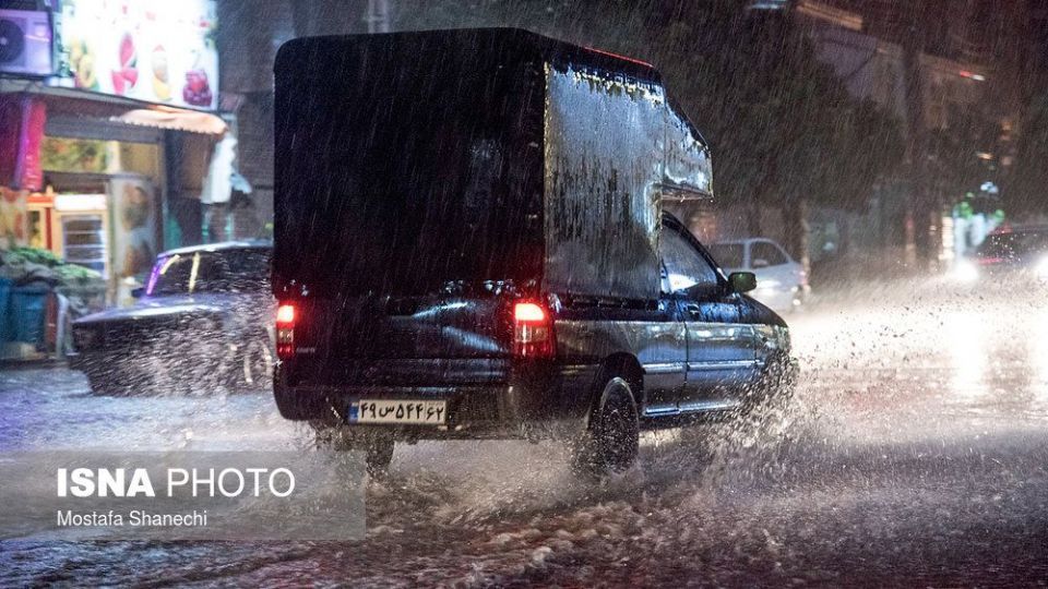 بارش شدید باران در مازندران 