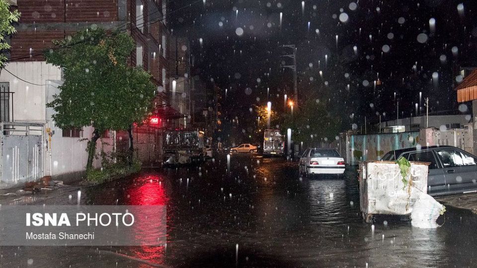 بارش شدید باران در مازندران 