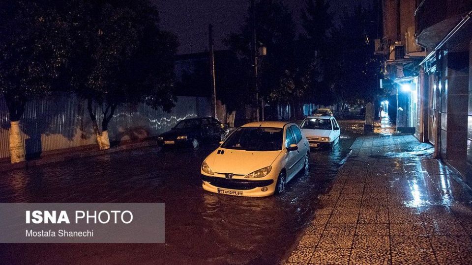 بارش شدید باران در مازندران 
