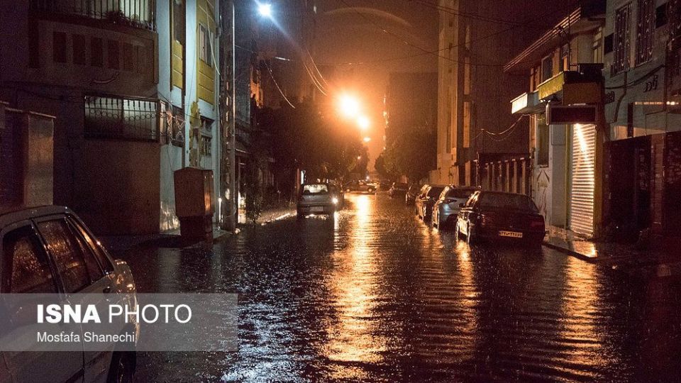 بارش شدید باران در مازندران 