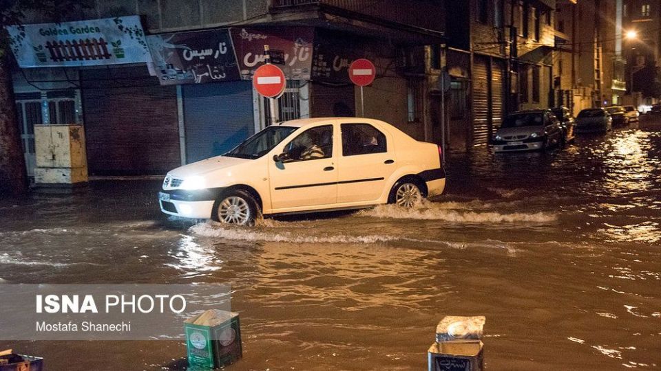بارش شدید باران در مازندران 