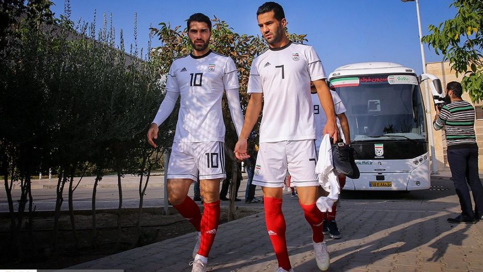 تمرین تیم ملی فوتبال با حضور سردار آزمون و رامین رضاییان