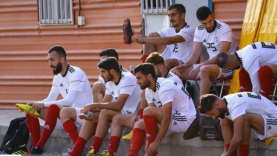 تمرین تیم ملی فوتبال با حضور سردار آزمون و رامین رضاییان