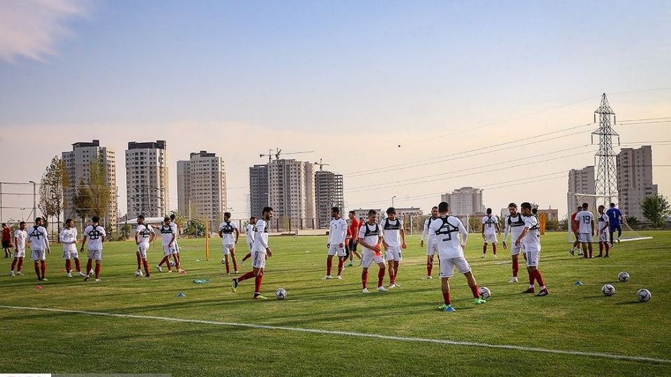 تمرین تیم ملی فوتبال با حضور سردار آزمون و رامین رضاییان