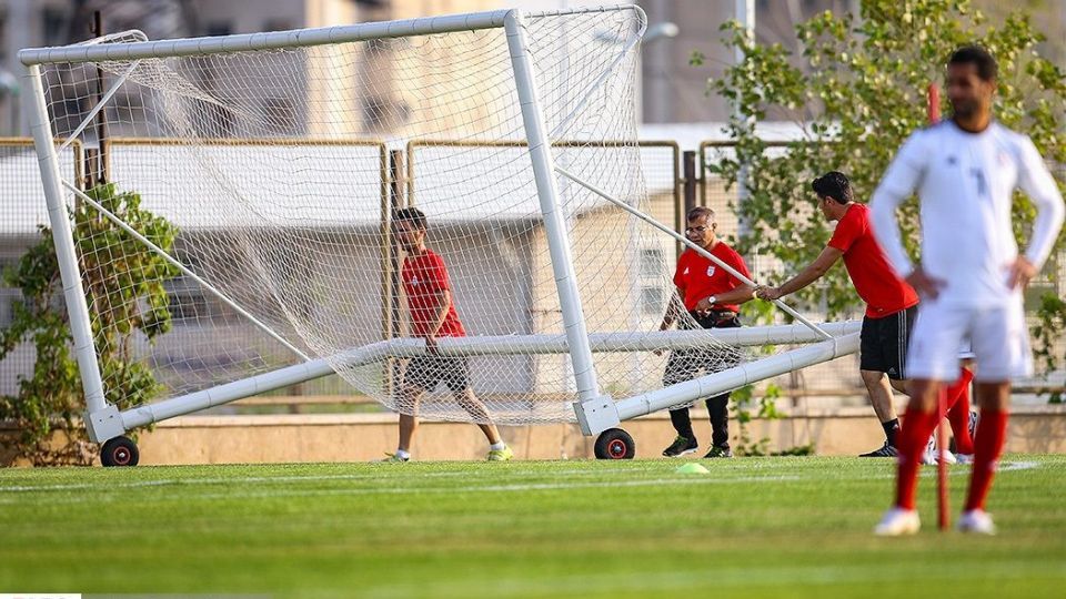 تمرین تیم ملی فوتبال با حضور سردار آزمون و رامین رضاییان