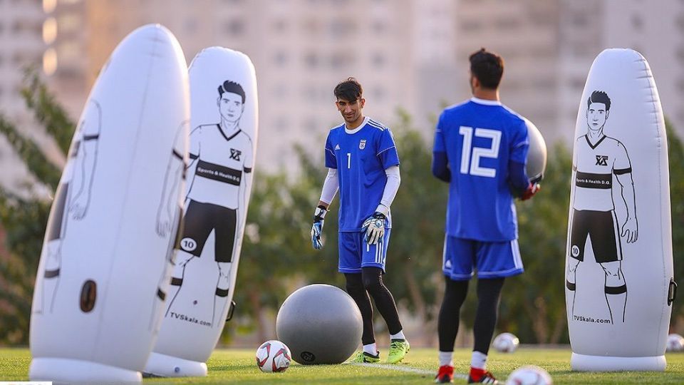 تمرین تیم ملی فوتبال با حضور سردار آزمون و رامین رضاییان