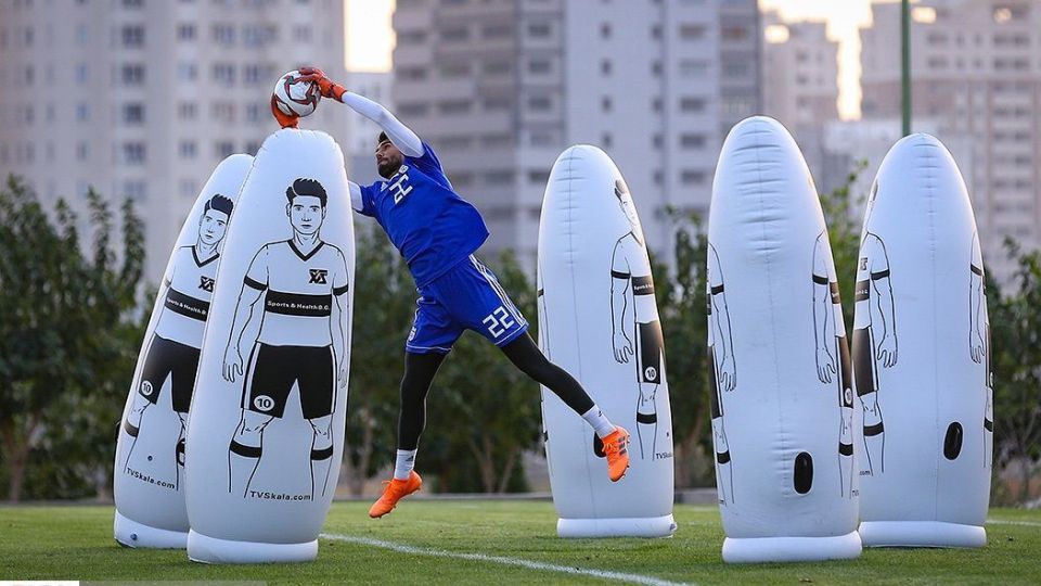 تمرین تیم ملی فوتبال با حضور سردار آزمون و رامین رضاییان