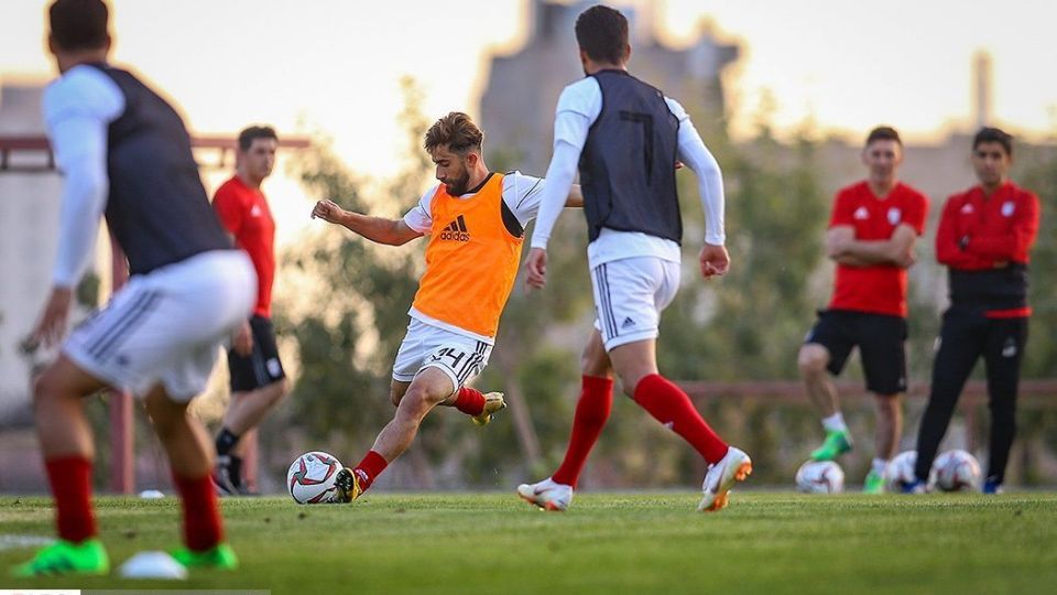 تمرین تیم ملی فوتبال با حضور سردار آزمون و رامین رضاییان