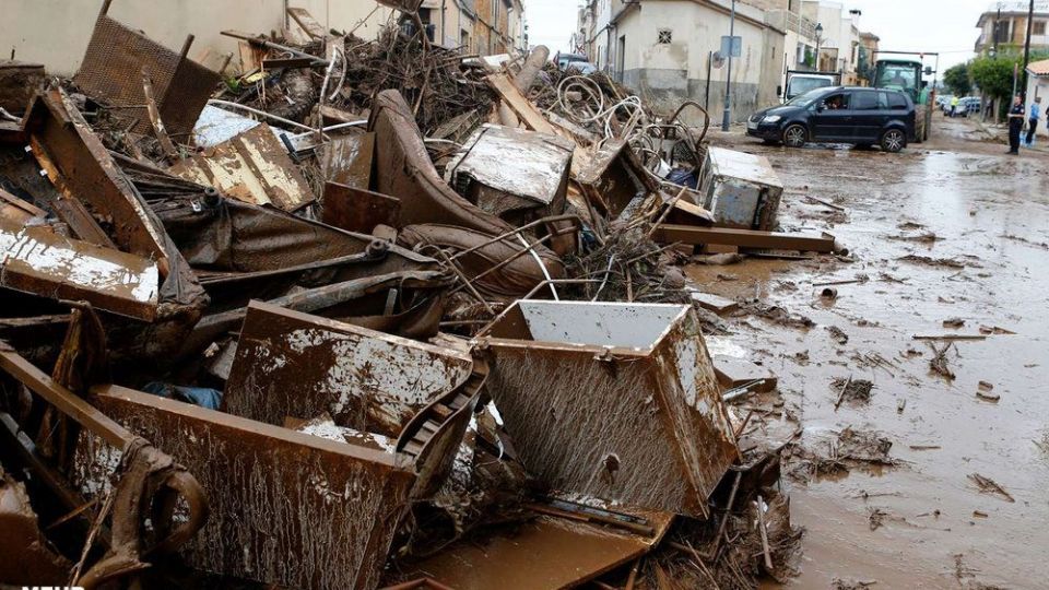 سیل در جزیره مایورکا، اسپانیا