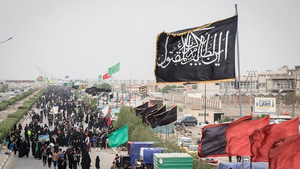 عزاداران زائرین اربعین حسینی در شهر سماوه