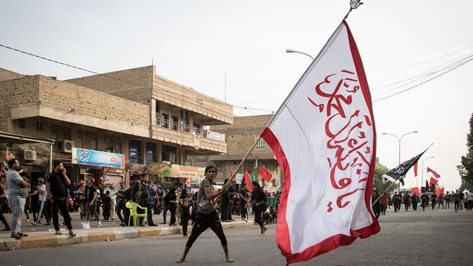 عزاداران زائرین اربعین حسینی در شهر سماوه