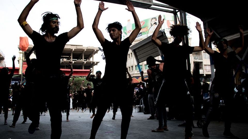 عزاداران زائرین اربعین حسینی در شهر سماوه