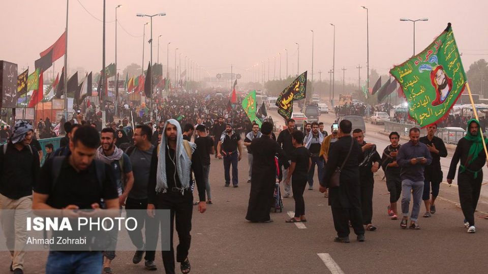 خروج زائران اربعین حسینی از شهر نجف