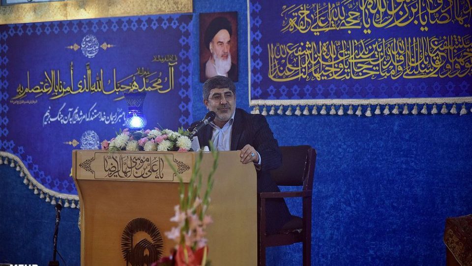 بارش باران در شب میلاد حضرت رسول‎ در حرم رضوی