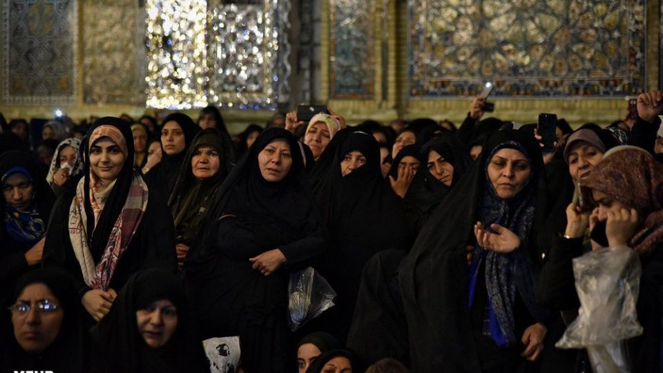 بارش باران در شب میلاد حضرت رسول‎ در حرم رضوی