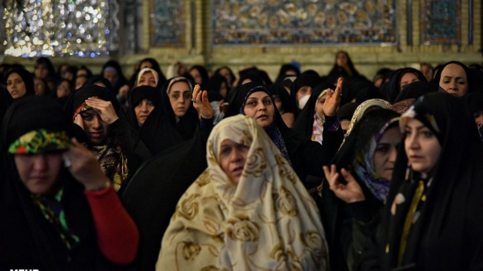 بارش باران در شب میلاد حضرت رسول‎ در حرم رضوی