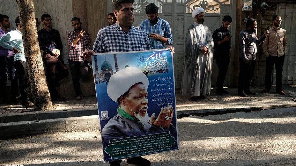 تجمع اعتراضی مقابل سفارت نیجریه در حمایت از شیخ زکزاکی