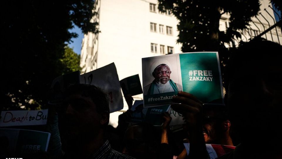 تجمع اعتراضی مقابل سفارت نیجریه در حمایت از شیخ زکزاکی