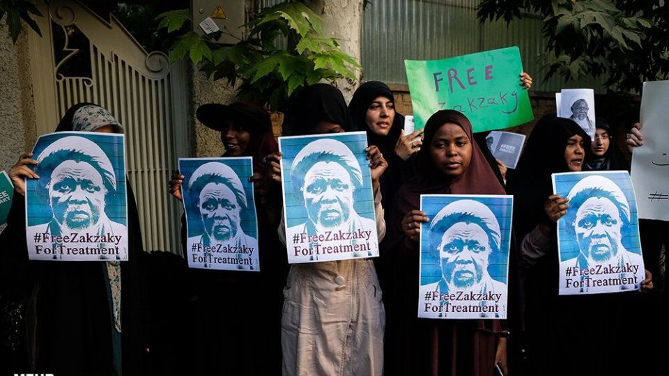 تجمع اعتراضی مقابل سفارت نیجریه در حمایت از شیخ زکزاکی