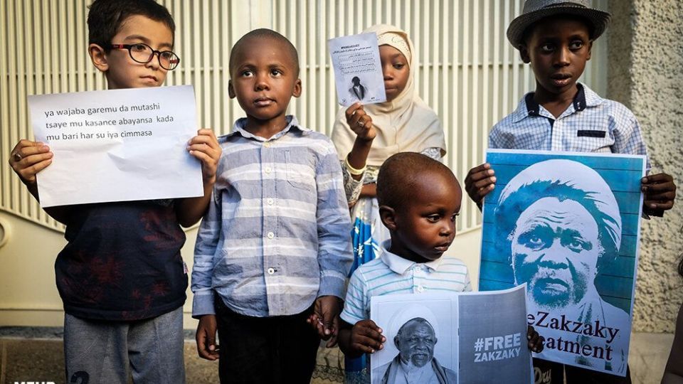 تجمع اعتراضی مقابل سفارت نیجریه در حمایت از شیخ زکزاکی