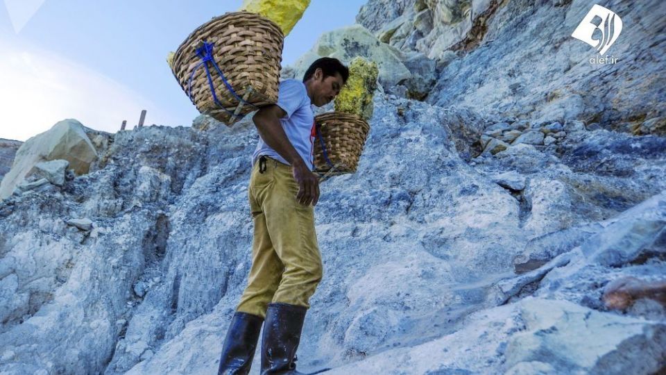  معدن آتشفشانی کاوا ایجن به روایت تصویر