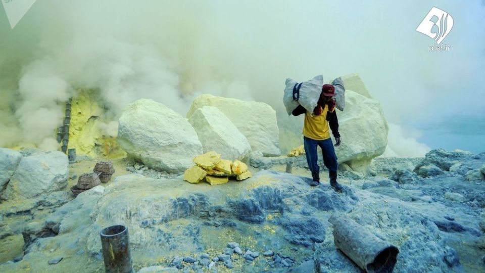  معدن آتشفشانی کاوا ایجن به روایت تصویر