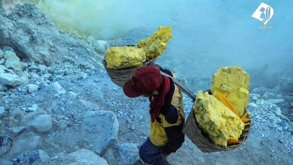  معدن آتشفشانی کاوا ایجن به روایت تصویر