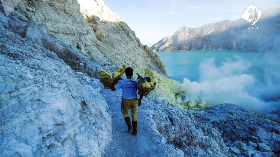  معدن آتشفشانی کاوا ایجن به روایت تصویر