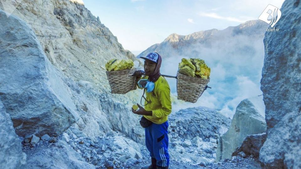  معدن آتشفشانی کاوا ایجن به روایت تصویر