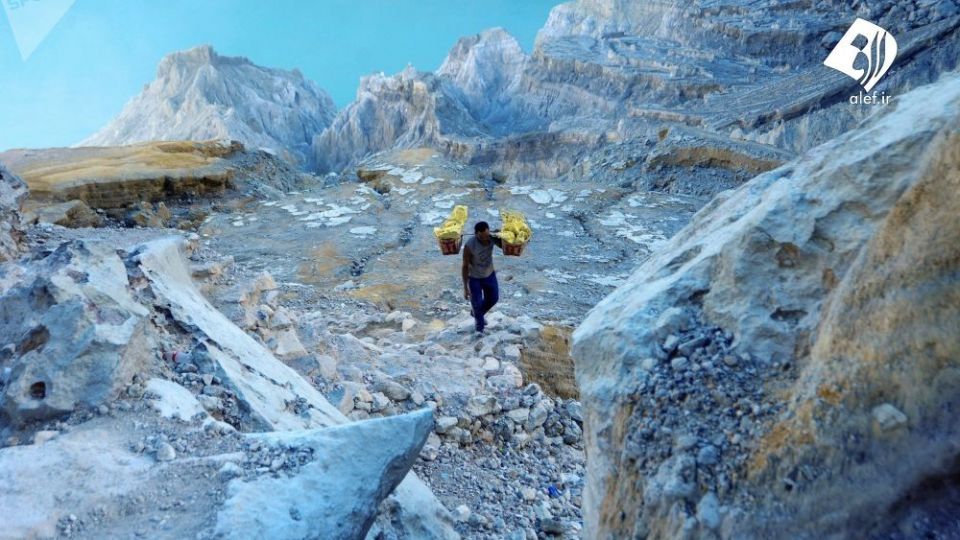  معدن آتشفشانی کاوا ایجن به روایت تصویر