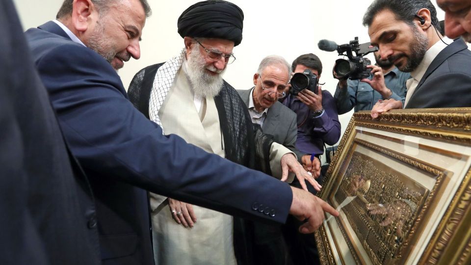 دیدار نایب رئیس دفتر سیاسی حماس با رهبر انقلاب اسلامی