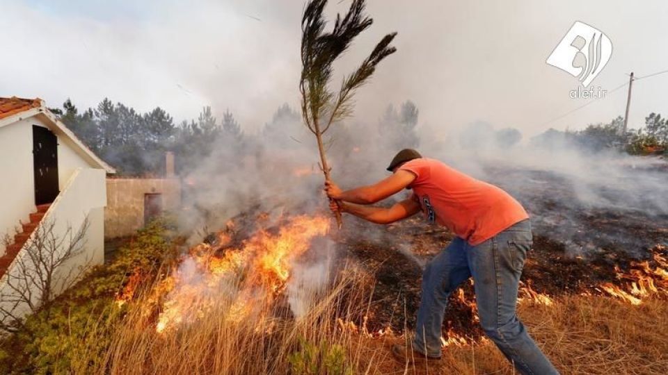 آتش سوزی گسترده در مرز پرتغال 
