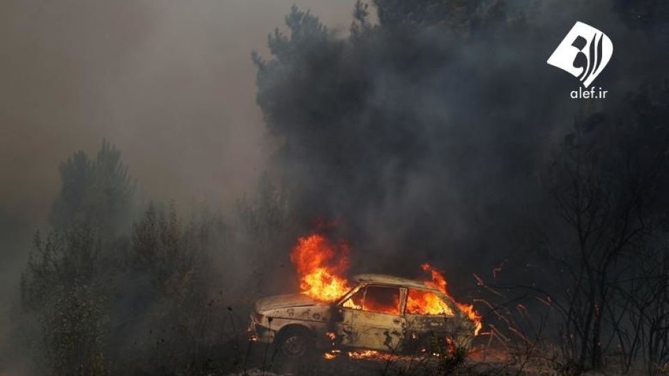 آتش سوزی گسترده در مرز پرتغال 