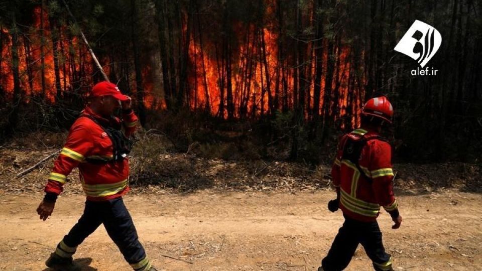 آتش سوزی گسترده در مرز پرتغال 