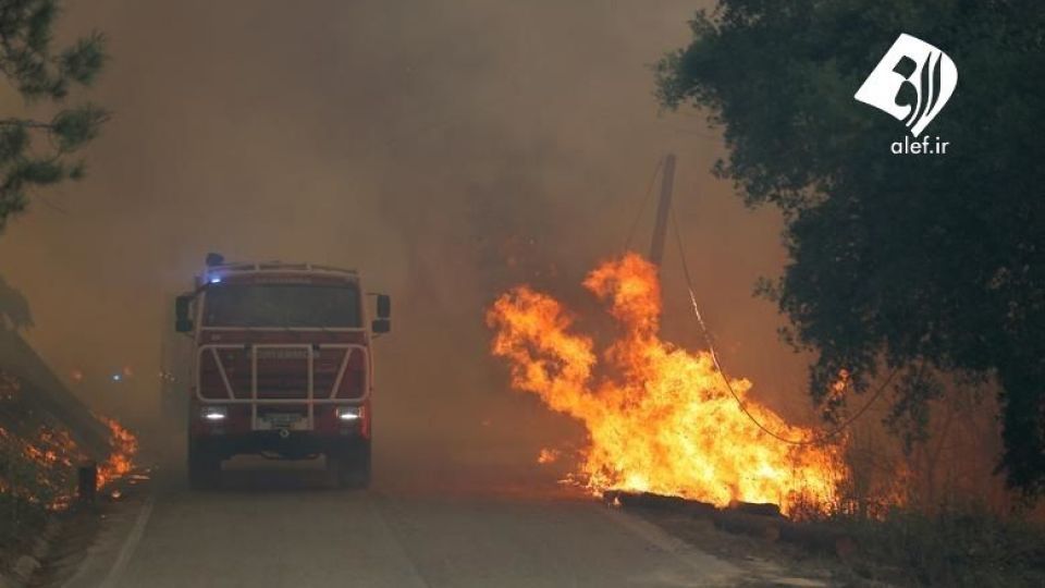 آتش سوزی گسترده در مرز پرتغال 
