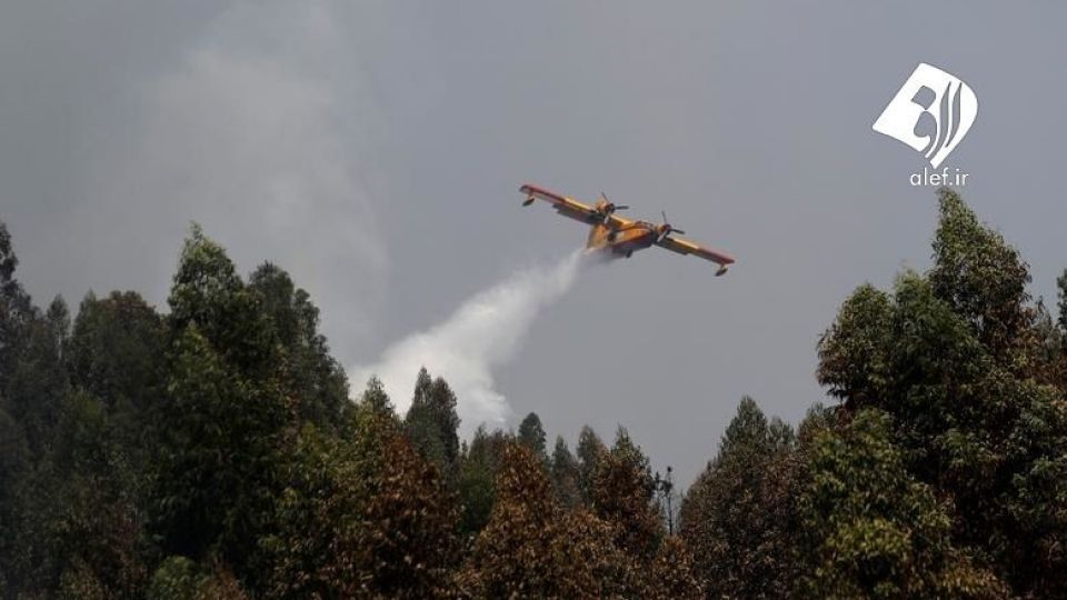 آتش سوزی گسترده در مرز پرتغال 