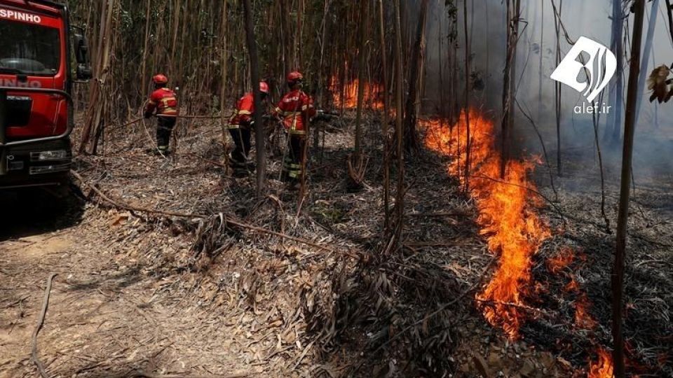 آتش سوزی گسترده در مرز پرتغال 