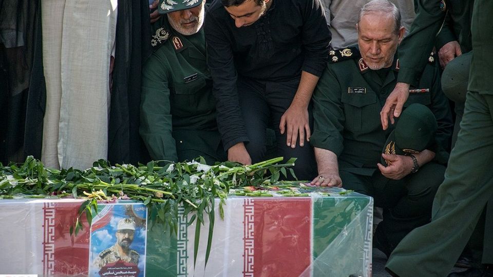 تشییع پیکر شهید «سیدمحسن نقیبی» در کرمانشاه